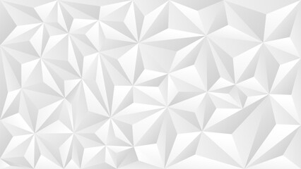 White geometric low poly faceted abstract background pattern design art