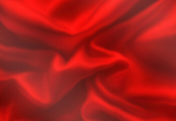 Close up of rich red silk fabric with flowing folds and soft highlights, an abstract textile texture ideal for fashion backgrounds, luxury decor, advertising design
