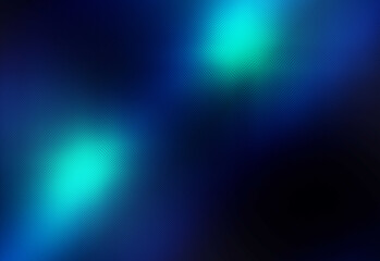 Abstract blue and teal bokeh lights with soft glow and smooth gradient background, creating a moody futuristic atmosphere ideal for technology, digital design, music visuals