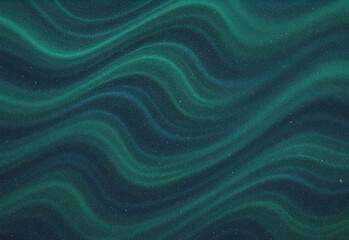 Abstract wavy green and blue cosmic background with subtle star-like specks, a modern digital texture suitable for website hero banners, presentations, and creative designs