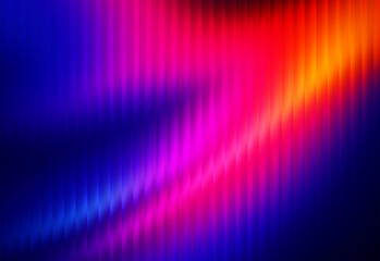 Abstract multicolor gradient with diagonal neon light streaks and ribbed texture creating a vibrant, futuristic background for technology, design, marketing, creative projects.