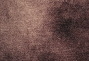 Closeup of a rich brown fabric texture with subtle weave patterns, warm earthy tones, and soft grain highlighting the tactile surface for design reference and material composition