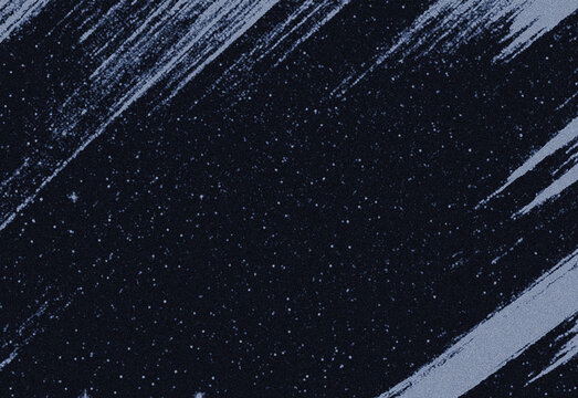 Abstract dark night sky texture featuring stars, diagonal light streaks, and rough brush marks for versatile background use in space themed design, photography, and digital art
