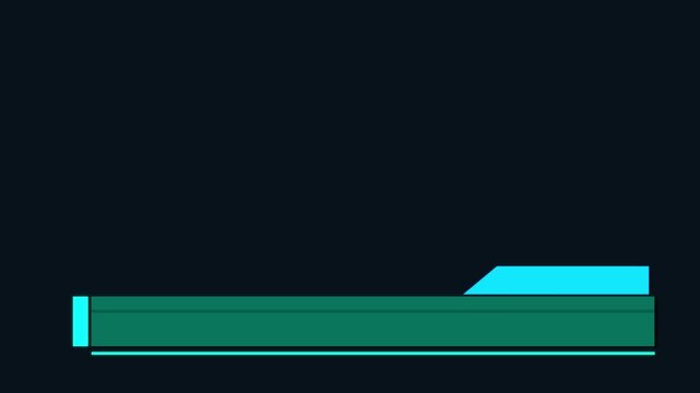 Colorful simple minimalistic lower third animation in UHD. Empty lower third for custom messages text animated ready to use. simple lower third vanishing in 3840x2160 title strap infographic. 