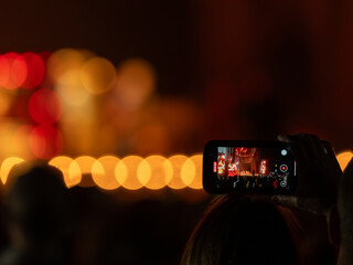 Concert Scene Captured on Smartphone with Bokeh Lights © UA-Visions.com