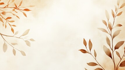 A serene background featuring soft, muted colors and delicate leaves, creating a tranquil and natural atmosphere.
