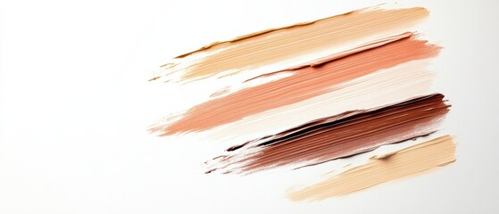 The image features various swatches of different skin-tone shades, highlighting a palette of colors ideal for makeup and beauty applications.