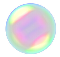 Colorful magical fantasy dreamy bubble or Soap bubble. Png transapency	