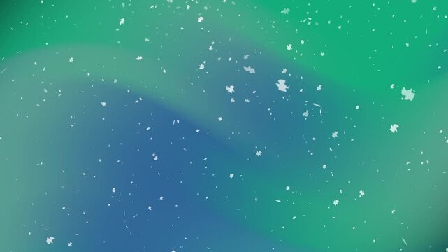 Gentle pastel glow with calm falling snow, ideal for elegant winter-themed visuals.