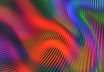 Fototapeta premium Abstract colorful wave patterns with rippling lines and vibrant gradient hues creating dynamic digital art texture, modern background for design projects and visual storytelling