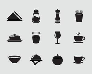Specialty and Serving Tools Solid Icons for Cooking Tasks