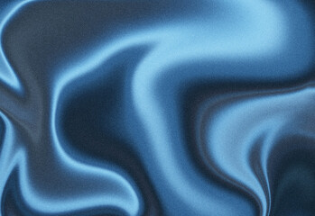 Luxurious flowing blue satin fabric with gentle folds and subtle glittering texture, capturing soft light reflections and a serene cinematic mood for fashion and interior decor