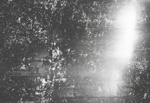 Monochrome distressed texture with grainy surfaces and streaks along the edge, offering an abstract background ideal for creative design, overlays, and typography projects