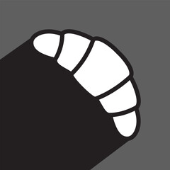 croissant, pastry simple linear, vector illustration 