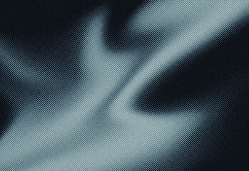 Abstract blue glitter texture with fine metallic particles scattered across a dark surface forming flowing wave patterns, subtle grain, and dramatic depth for modern visual impact