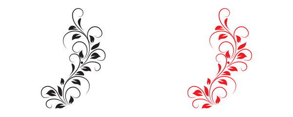 Minimal botanical leaf line art vector. Tattoo flower icon. simple botanical line drawings featuring delicate leaves and branches, ideal for logos, tattoos, invitations, and modern decor.eps10