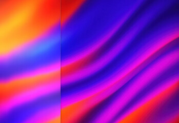 Abstract multicolor wave pattern with vibrant orange, red, pink, purple and blue swirls across a smooth surface, creating a modern background for design and marketing.