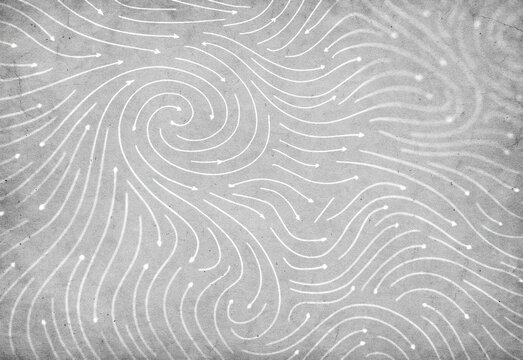 Close up macro texture of a fingerprint-inspired abstract pattern with spiraling curves on background, symbolizing biometric security, identity verification, and data protection.