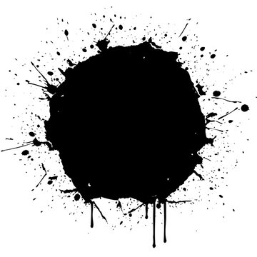 Round Torn Distressed Splatter Backdrop
