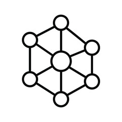 Abstract geometric network structure with interconnected nodes