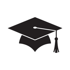 graduation cap on white background. vector eps 10