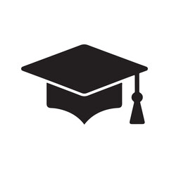 graduation cap on white background. vector eps 10