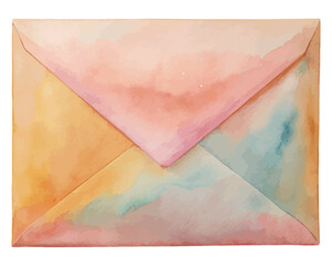 Watercolor Envelope vector illustration 