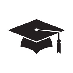 graduation cap on white background. vector eps 10