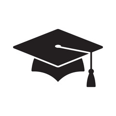 graduation cap on white background. vector eps 10