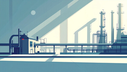 Industrial view vector illustration for design projects 
