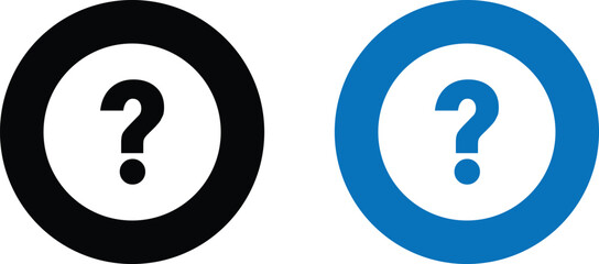 question box icon set. Ask mark sign. Inquiry and help desk signs. Help and Support Icons
