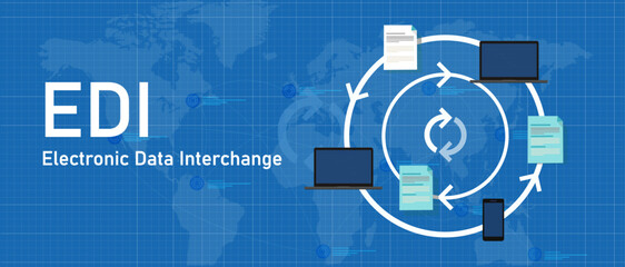 EDI Concept: Electronic Data Interchange System Diagram