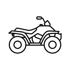 Black outline icon of a quad bike © MDEDRIS