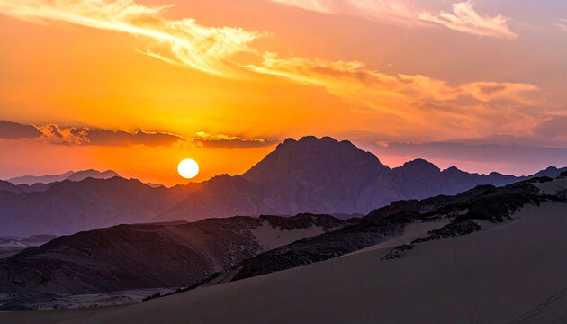 Sunset in the great rift valley the wildlife
