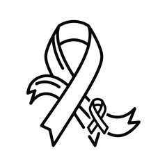 Awareness ribbon symbol for support and hope