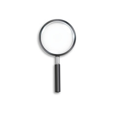 Search icon vector. Magnifying Glass Isolated On White Background, With Gradient Mesh.Realistic Magnifying glass with shadow Vector