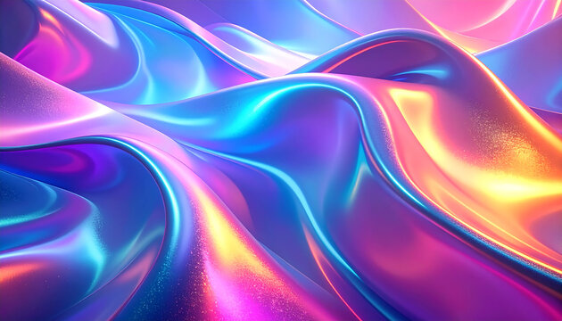 Abstract colorful liquid waves background