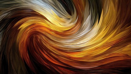 A digital art piece showcasing an abstract pattern of swirling colors and shapes, reminiscent of fur textures.
