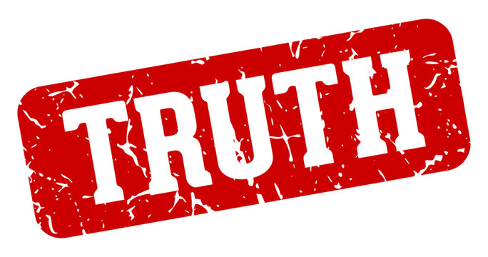 truth rectangular sign. truth stamp