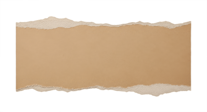 white paper ripped message isolated on a white background