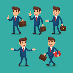 Diverse Businessmen in Suits - A Collection of Professional Poses.