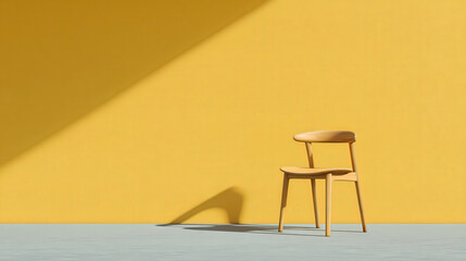 minimalist office designed for remote work features single chair on clean background