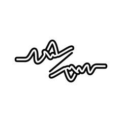 Two abstract sound wave lines