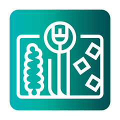 personalized meals black line icon for digital and print projects.