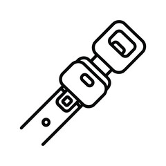 Seat belt buckle and strap