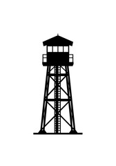Fire watchtower on transparent background