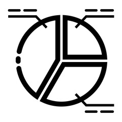 Black and white circle chart graphic