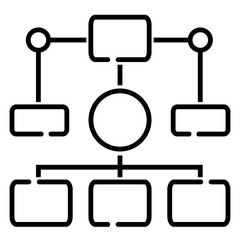 Simple organizational diagram or flowchart