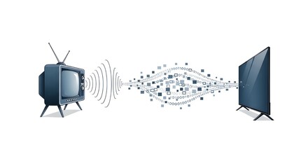 world television day analog to digital transition concept