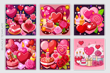 Romantic Gifts & Candle Icons Bundle